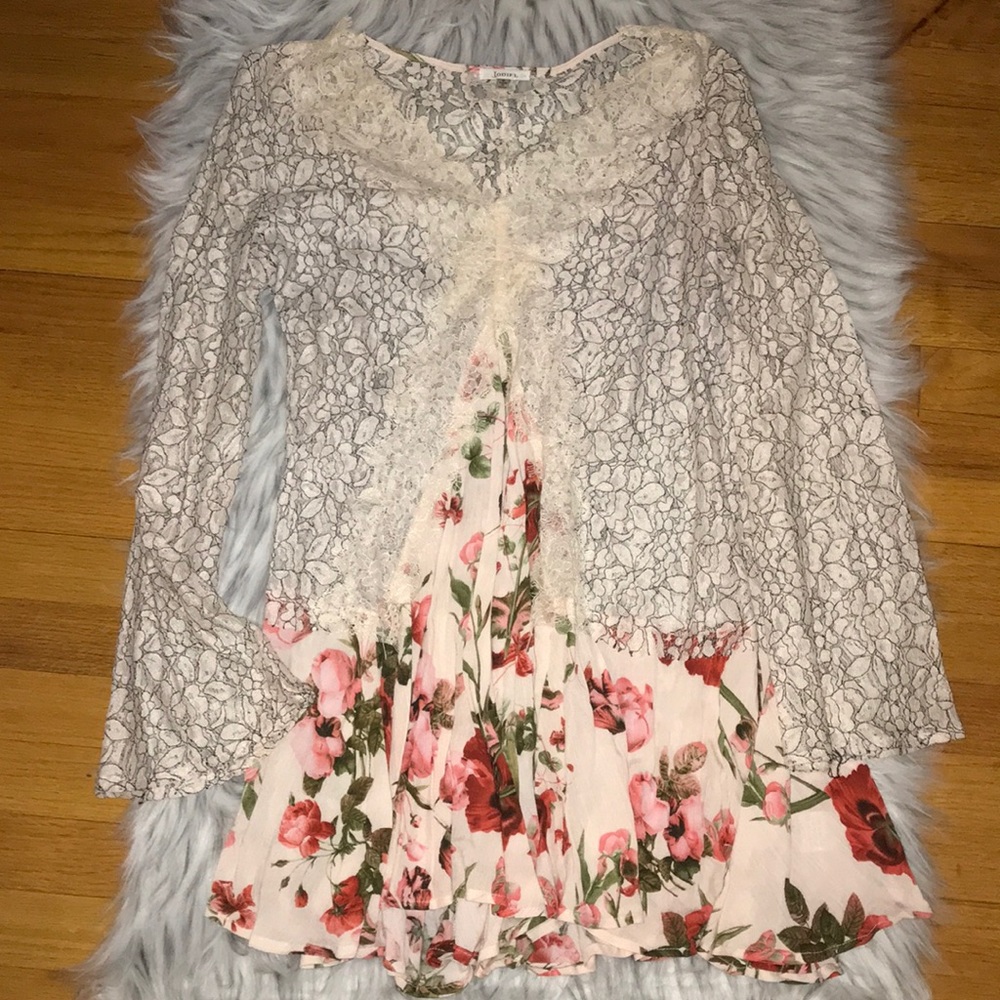 Lace flowered dress from Daniella’s boutique